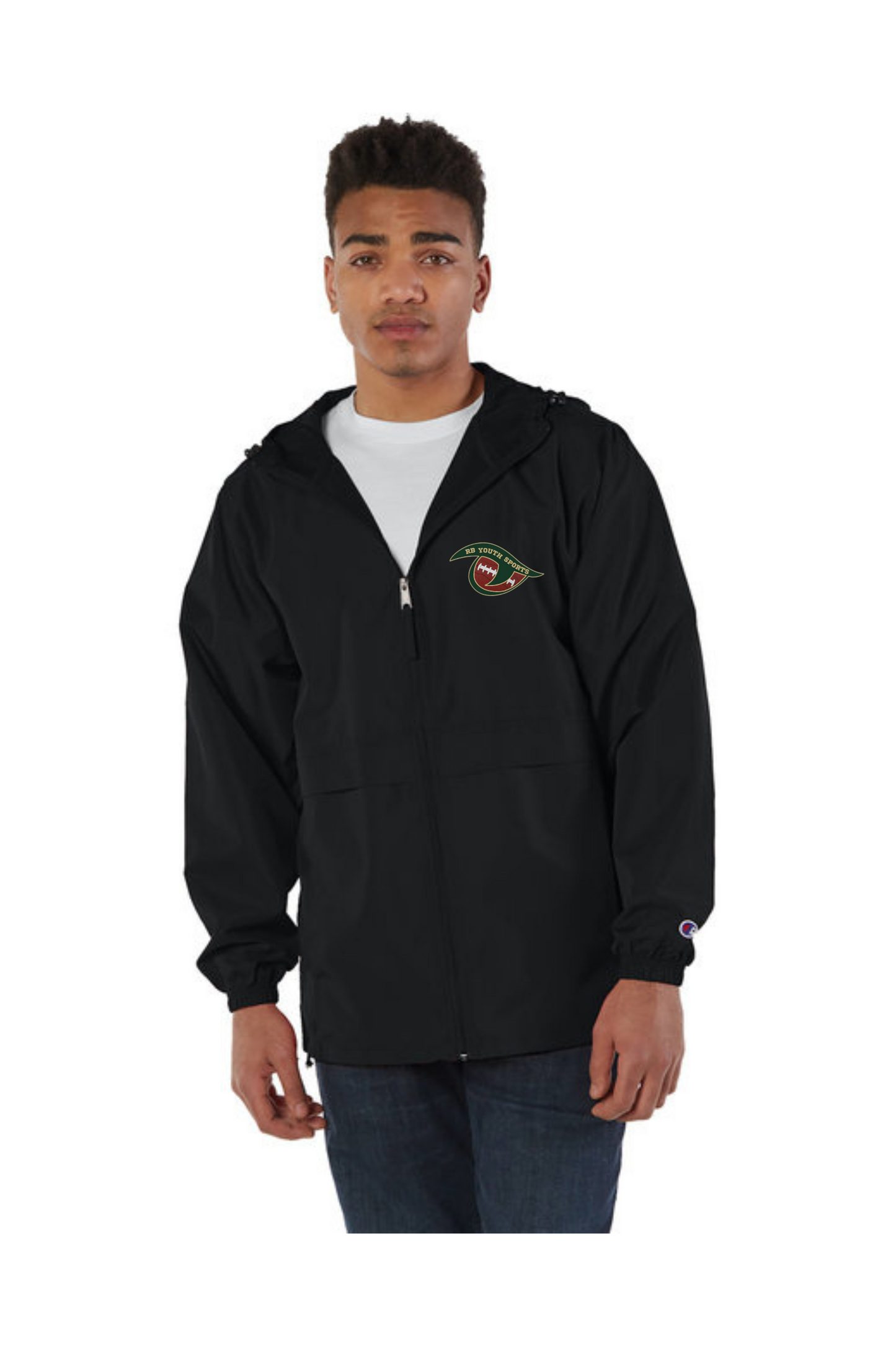 RBYS Champion Adult Full-Zip Anorak Jacket - Black Style CO125N